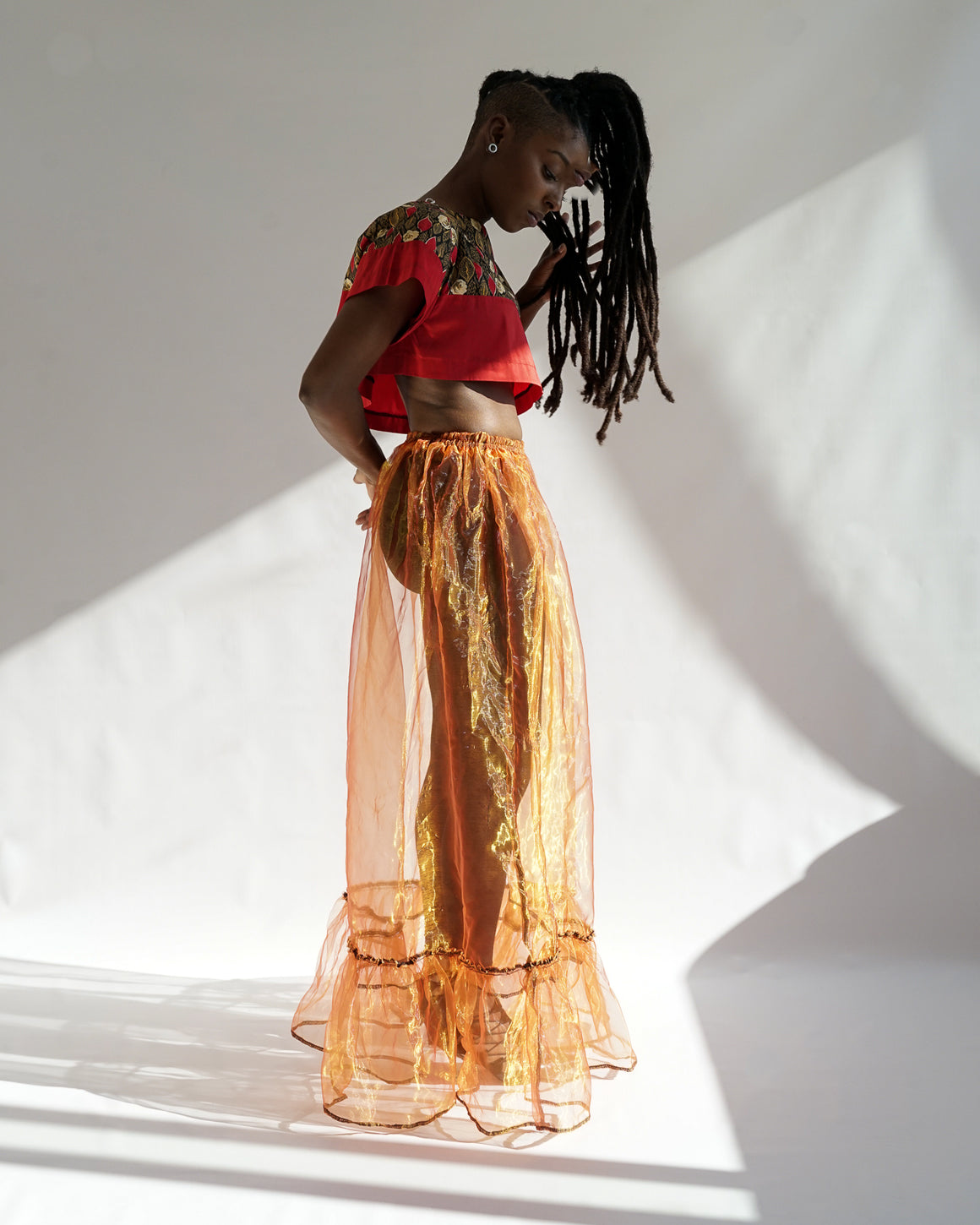 Sheer Skirt Orange
