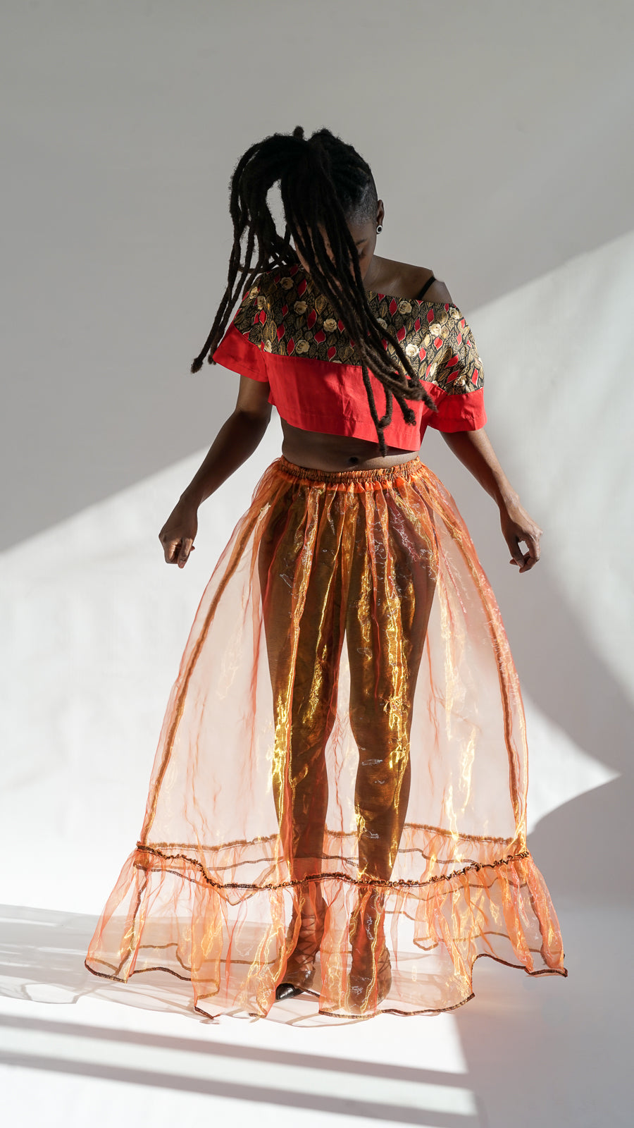 Sheer Skirt Orange