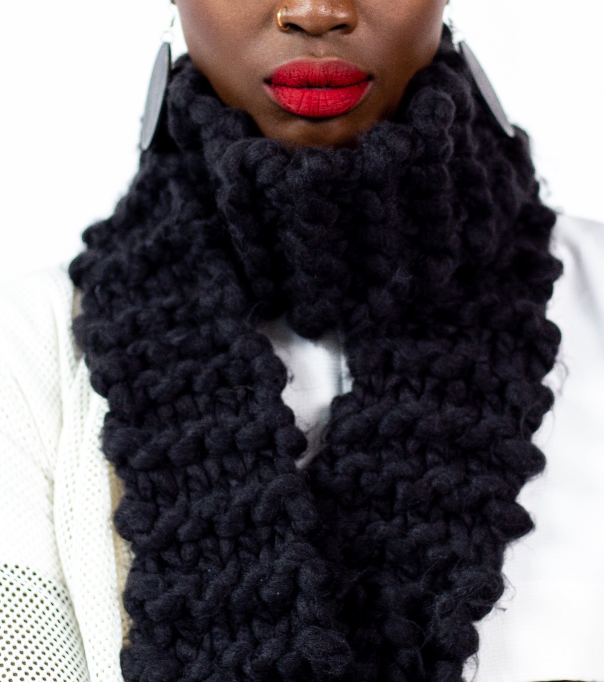 小物 th products \"KNIT SCARF\" BLACK th Products(ティーエイチプロダクツ) - Knit Scarf – Area